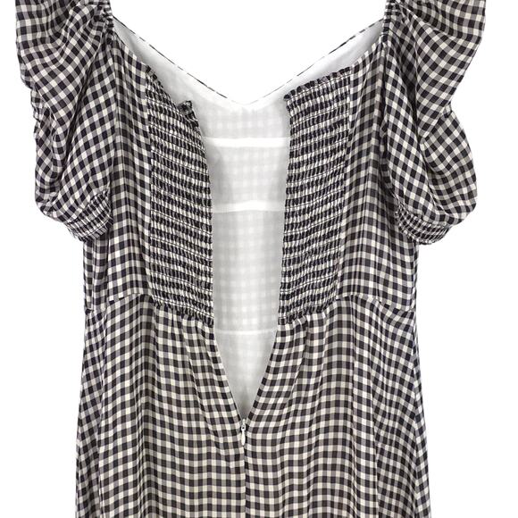 Reformation Bandit Midi Dress Gingham Check Puff Sleeve Cottagecore - Picture 8 of 14